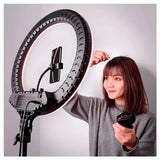 Кольцевая LED лампа RL-14 36см 220V 1 крепл.тел. + пульт + чехол