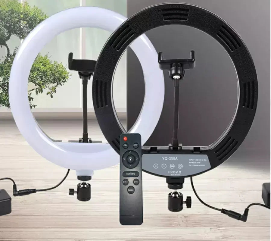 Кольцевая LED лампа YQ-320B (30см) с держателем телефона для бьюти селфи съемки Ring Light