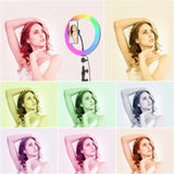 Кольцевая RGB селфи - лампа, 26 см