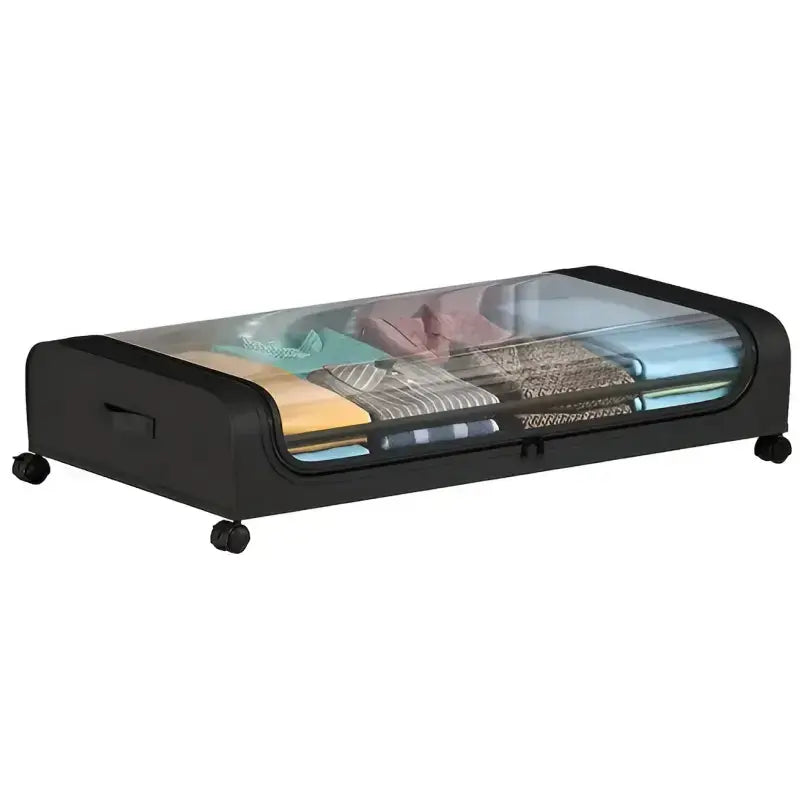 Контейнер для хранения под кроватью Festiwell с колесиками. Подкроватный органайзер из пластика (Festiwell)