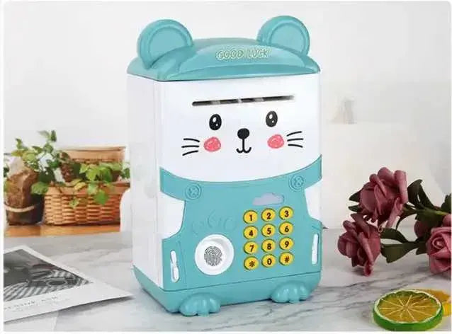 Копилка-сейф с кодовым замком и отпечатком Милый Мишка