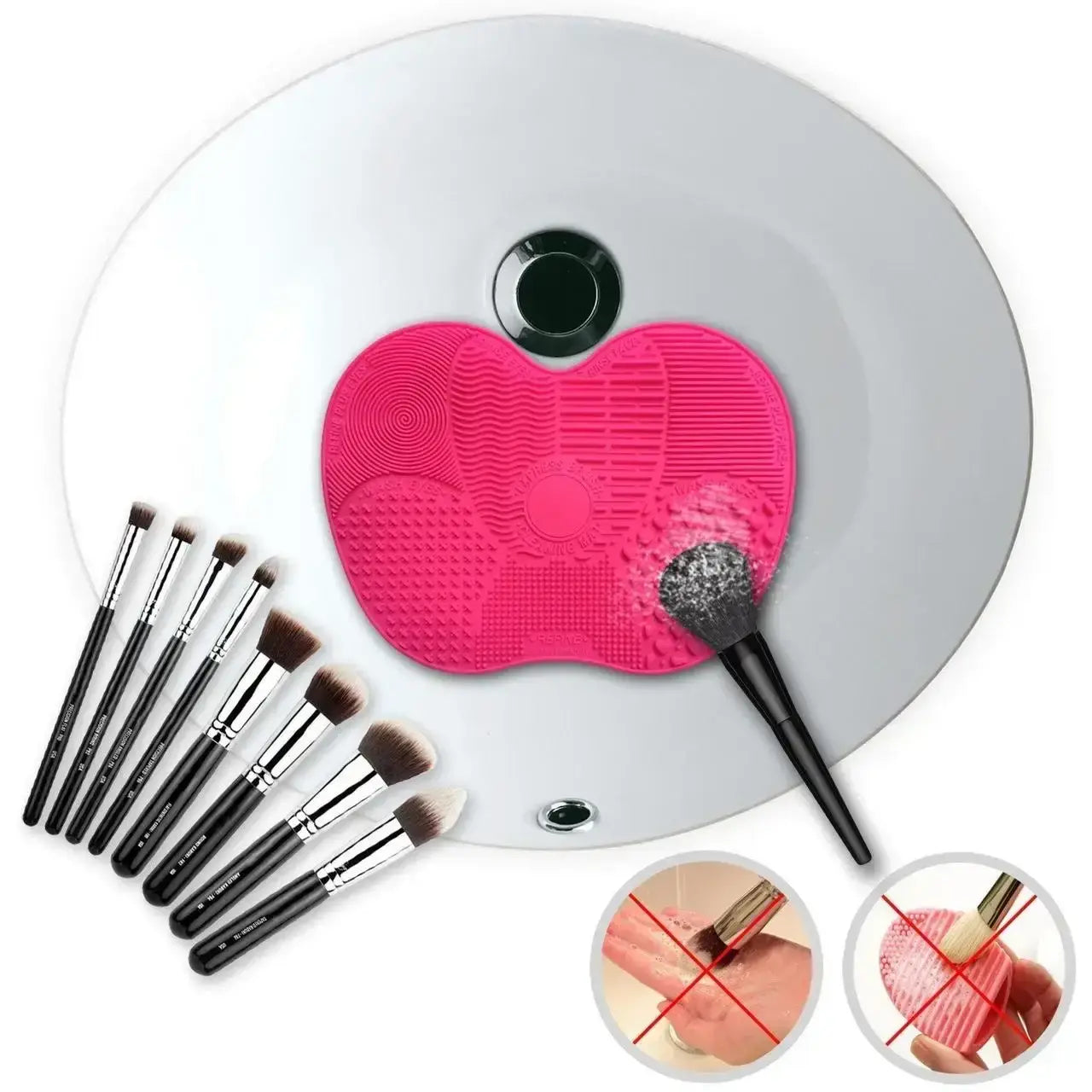 Коврик для мытья косметических кисточек Brush Spa | Силиконовый коврик для очистки кистей