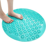 Круглая силиконовая щетка - мочалка на присосках на стену в ванну/душ Massage foot rad массажный противоскользящий коврик для ног