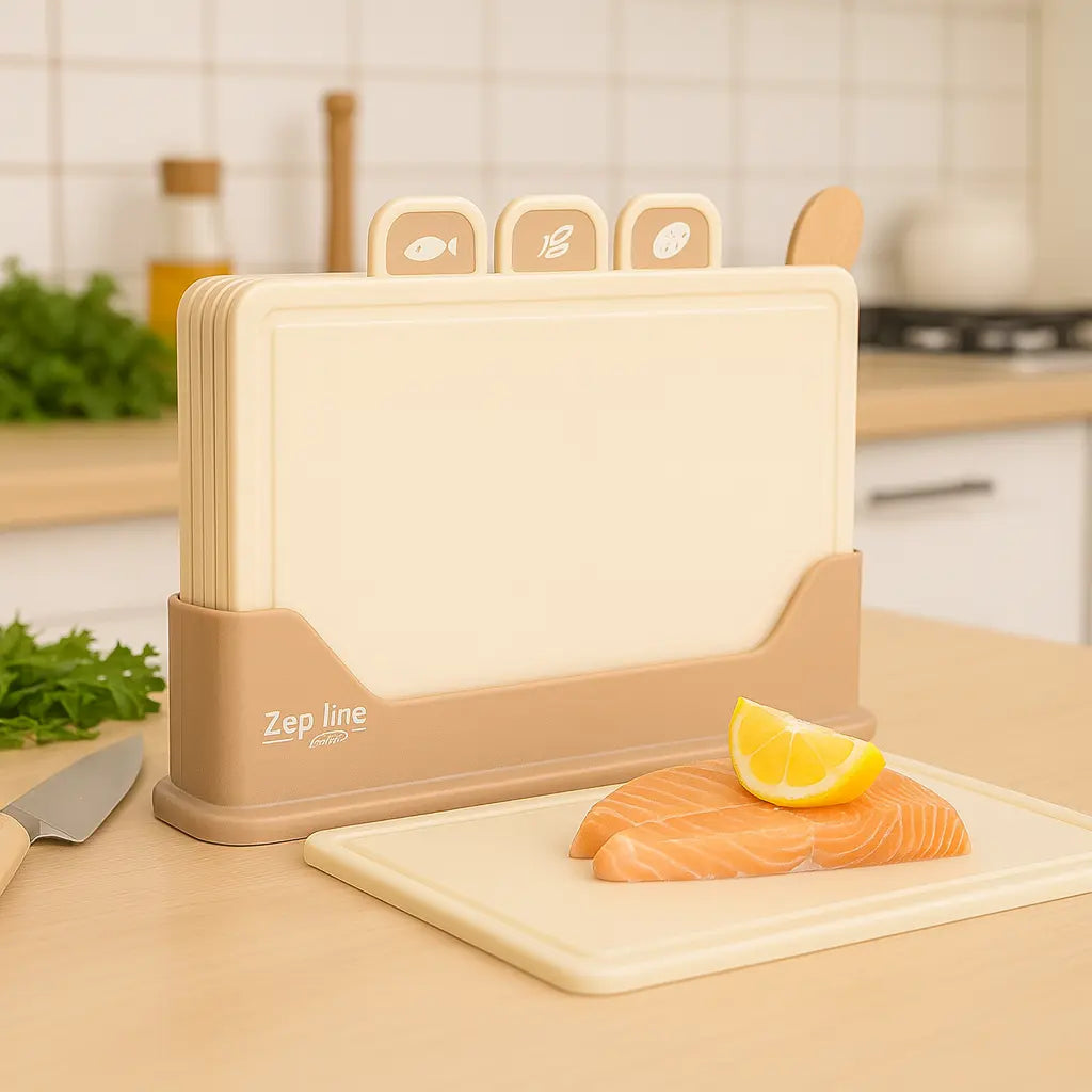 Кухонный набор досок Zepline ZP-00220 5 предметов, с подставкой