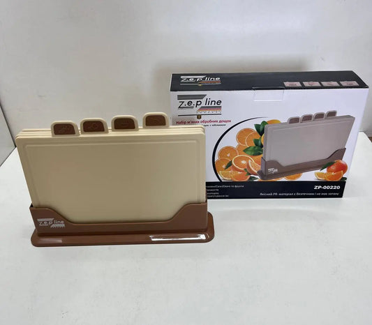 Кухонный набор досок Zepline ZP-00220 5 предметов, с подставкой