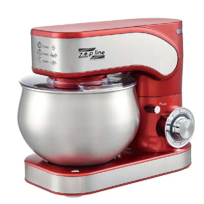 Кухонный тестомес миксер 4в1 3500 Вт на 6 литров Zepline из нержавеющей стали ZP-136