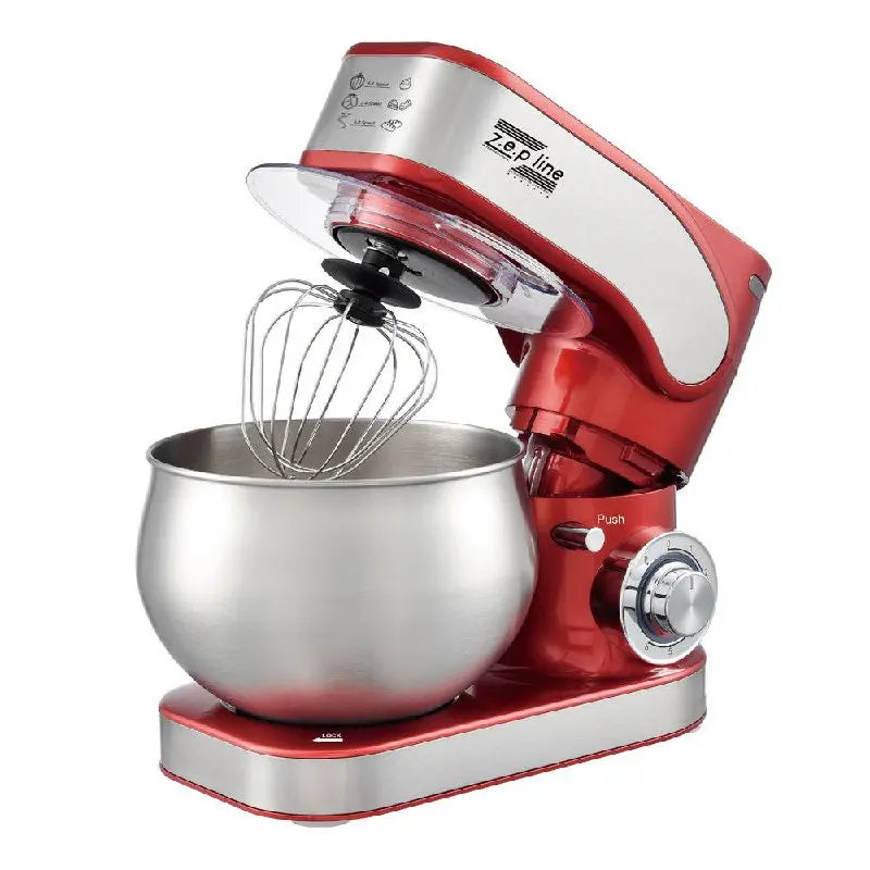 Кухонный тестомес миксер 4в1 3500 Вт на 6 литров Zepline из нержавеющей стали ZP-136