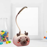 Лампа настольная на гибкой ножке с органайзером для ручек и подставкой телефона Quite Light Deer с точилкой карандашей, питание от USB