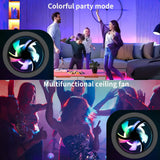 Лампа - вентилятор в патрон+пульт LED AROMATHERAPY FAN LIGHT CHP-008 RGB 2835RGB