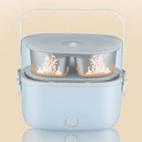 Ланч-бокс с подогревом объемом 1 л на два контейнера с крышками LY-800