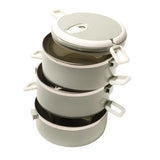 Ланч-бокс Supretto трехсекционный круглый из нержавеющей стали 1500 мл