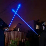 Лазерная указка (лазерный целеуказатель) 10000Мвт синяя с насадками Laser Blue YXB 008