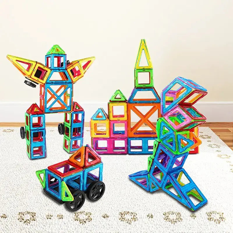 36 деталей Магнитный конструктор, детский 3Д конструктор, конструктор магнитный в чемодане