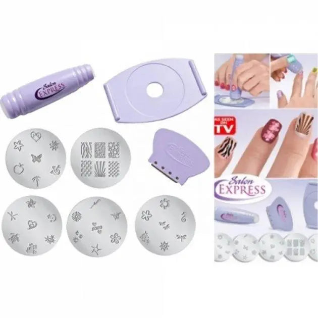 Маникюрный набор для узоров на ногтях Салон Экспресс, стемпинг для маникюра Salon Express