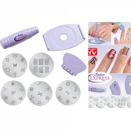 Маникюрный набор для узоров на ногтях Салон Экспресс, стемпинг для маникюра Salon Express