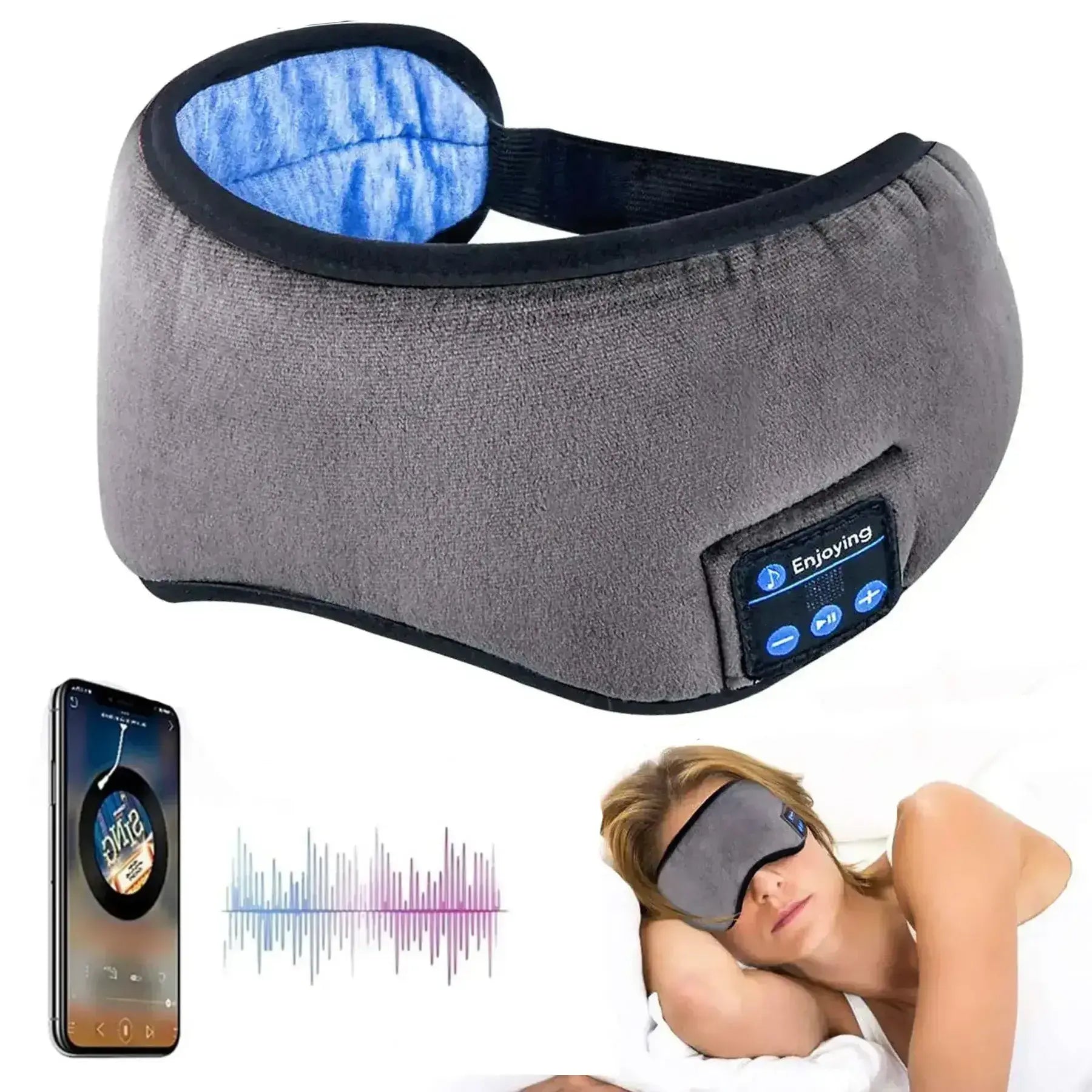 Маска для сна с наушниками Bluetooth MUSIC GOGGLES AND183 / Повязка на глаза с гарнитурой