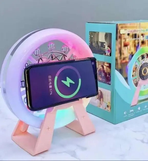 Многофункциональный аккумуляторный ночник-колонка "Карусель" с RGB-подсветкой L-38В