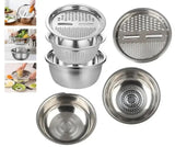 Многофункциональный кухонный набор из нержавеющей стали 3 в 1 Metal Basket Cutter