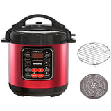 Мультиварка электрическая на 5 л мощностью 1000 Вт. Sokany SK-2402 Красная Скороварка на 10 программ