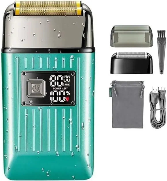 Мужская аккумуляторная электробритва VGR V-357 шейвер для сухого и влажного бритья, Waterproof IPX6, выдвижной триммер, LED Display