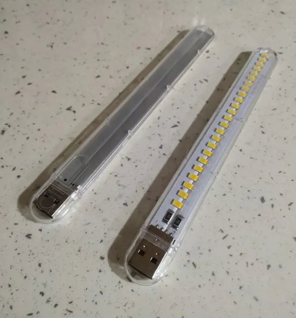 Мини фонарик на 24 светодиодов, USB лампа, LED светильник (теплый желтый свет)