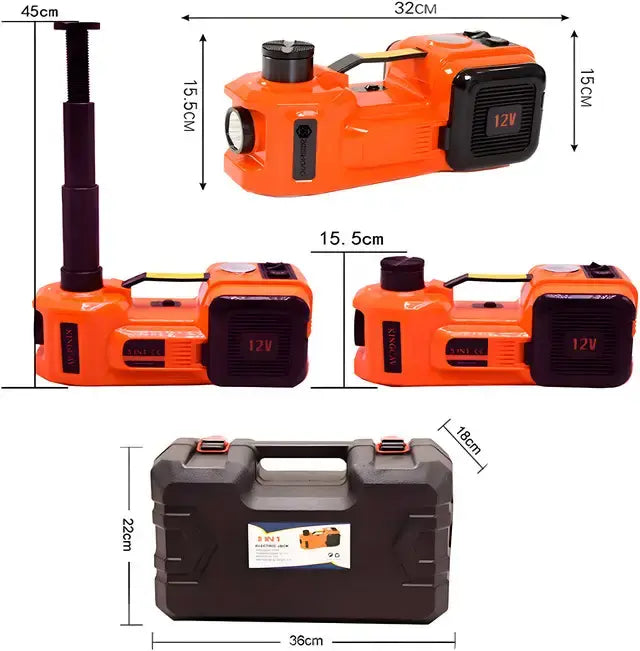 Набор  электродомкрат+компрессор+фонарь до 5 тонн мощность 180w ZSY03-X 12V