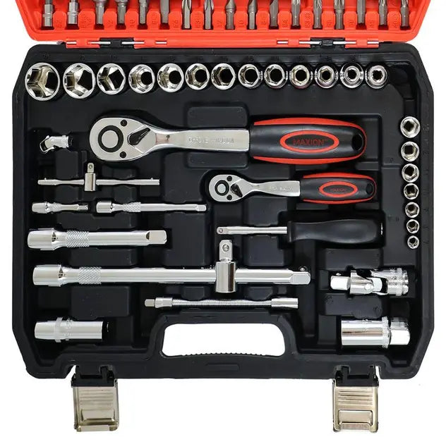 Набор 78 инструментов из хром-ванадиевой стали в пластиковом кейсе CR-V 78 PCS