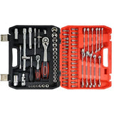 Набор 78 инструментов из хром-ванадиевой стали в пластиковом кейсе CR-V 78 PCS