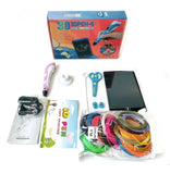 Набор для творчества 3D ручка 3D Pen-6 c LCD дисплеем + графический планшет + трафареты + 100 м пластика в комплекте