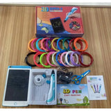 Набор для творчества 3D ручка 3D Pen-6 c LCD дисплеем + графический планшет + трафареты + 100 м пластика в комплекте