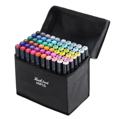 60 шт Набор двусторонних скетч-маркеров для рисованияTouch на спиртовой основе