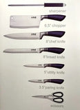 Набор кухонных ножей на крутящейся подставке A-Plus KF-1004 (8 предметов)