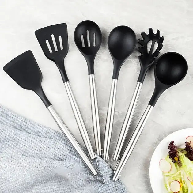 Набор кухонных принадлежностей 20 предметов с тройной подставкой