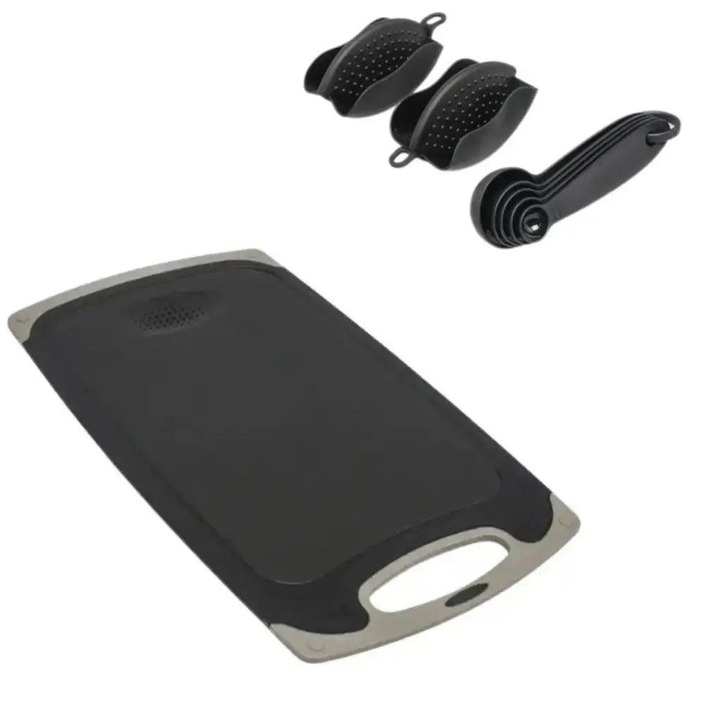 Набор кухонных принадлежностей 25 предметов с двойной подставкой разделочной доской набором ножей прихватками