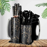 Набор кухонных принадлежностей 25 предметов с двойной подставкой разделочной доской набором ножей прихватками