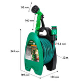 Набор поливочный шланг BlueBird BB-4208 10м на катушке пистолет с распылителем 7-ми режимный