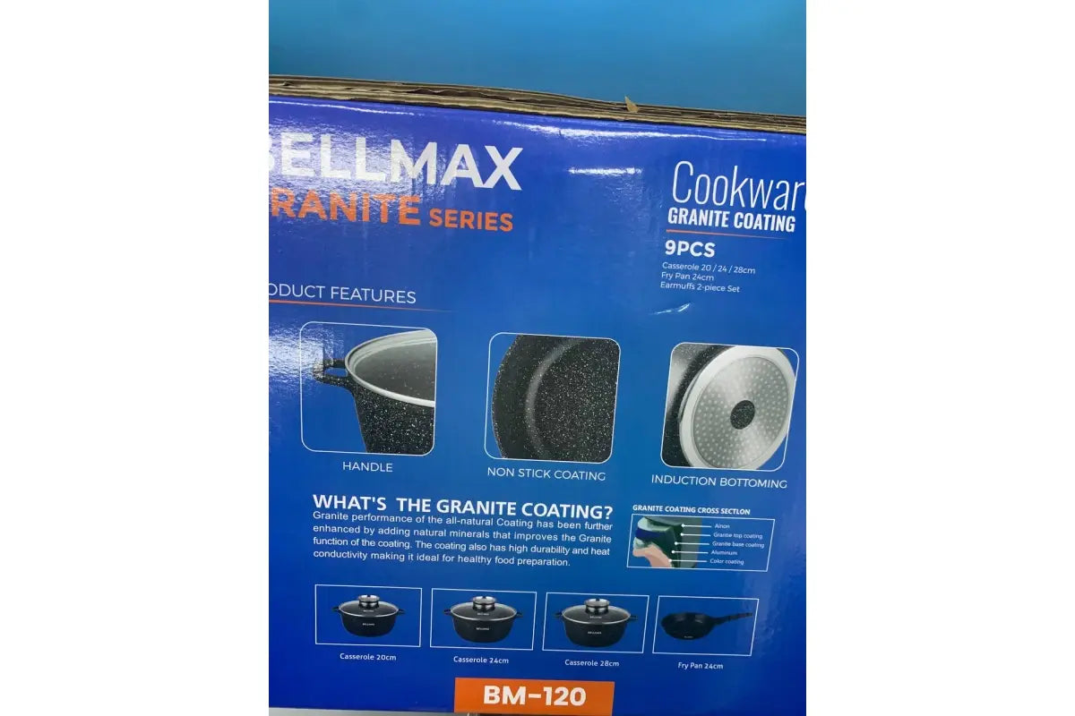 Набор посуды 9 предметов Bellmax Cookware Set BM-120