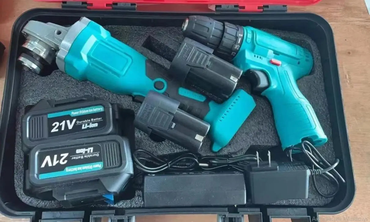 Набор аккумуляторных инструментов  Болгарка AG24/125 и Шуруповерт 12 B