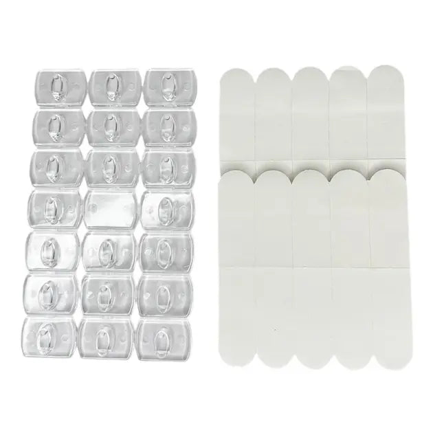 Набор самоклеящихся крючков 1,3х1,8 см для гирлянд и декора, не оставляют следов (20шт)