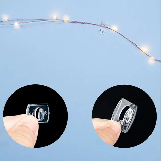 Набор самоклеящихся крючков 1,3х1,8 см для гирлянд и декора, не оставляют следов (20шт)