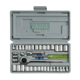 Набор инструментов из 40 предметов в кейсе трещотка с головками для гаража, дома, авто