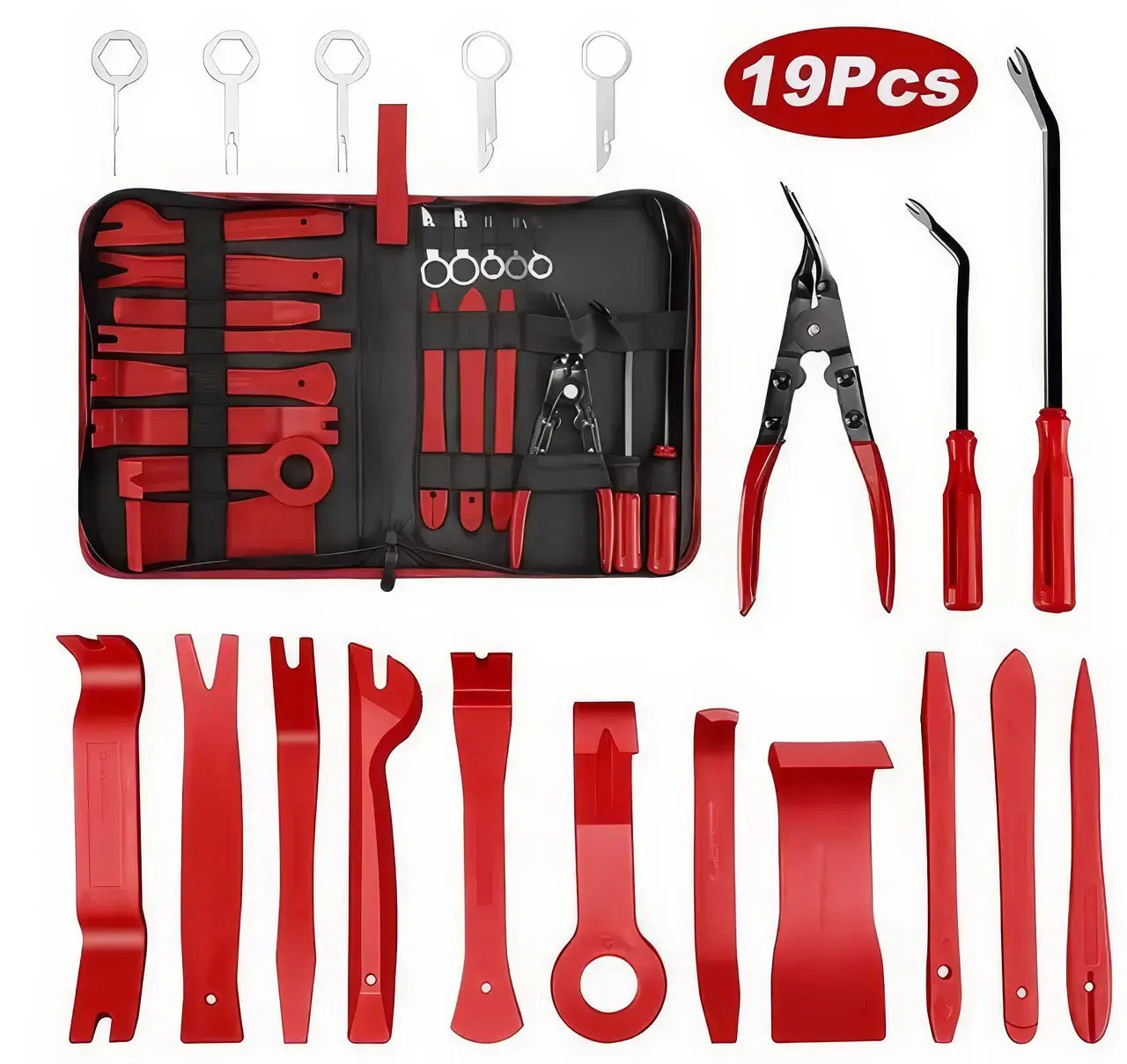 Набор из 19 инструментов для снятия обшивки и разборки салона EL-198504