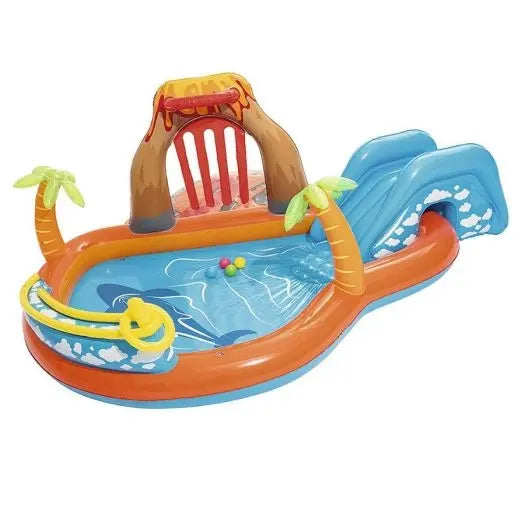Надувной игровой центр Bestway 53069 Лагуна с горкой и шариками