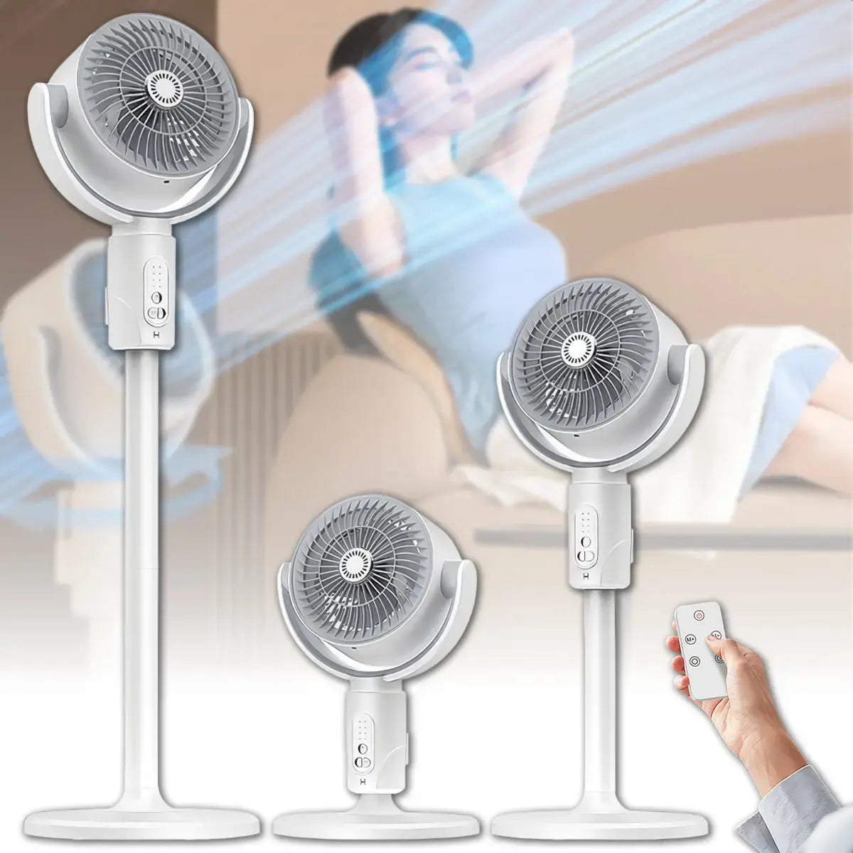 Напольный вентилятор LY-960 с 5 режимами, таймером и регулировкой высоты Midsummer