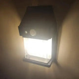 Настенный уличный светильник с солнечной панелью, фонарь с датчиком на движение SOLAR WALL LAMP YX-777 Black