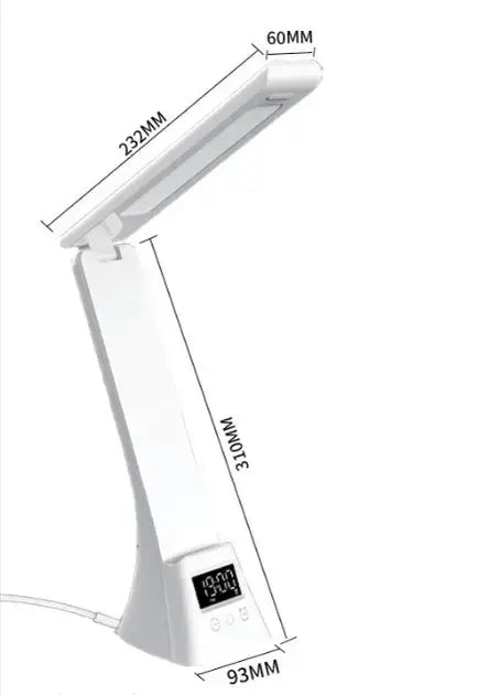 Настольная LED лампа с часами и беспроводной зарядкой для телефона TYV-2088