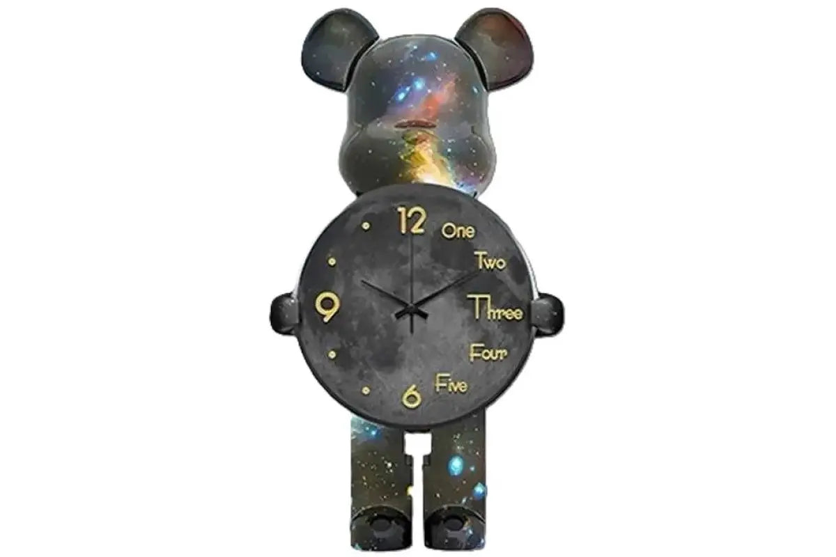 Настольные Часы Фигурка Медведь Bearbrick Космические 30 см