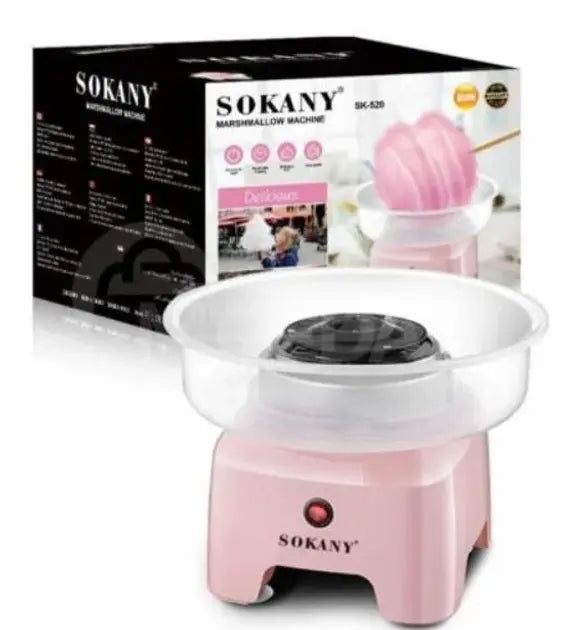Аппарат для производства сахарной ваты Sokany 500W SK-520 розовый