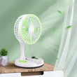 Настольный вентилятор с LED подсветкой и USB, KC-7900 / Мини-вентилятор настольный аккумуляторный