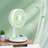 Настольный вентилятор с LED подсветкой и USB, KC-7900 / Мини-вентилятор настольный аккумуляторный